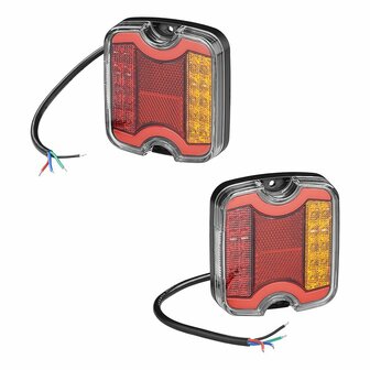 Achterlicht 4 functies 105 x 95 mm LED + GLOW rechts