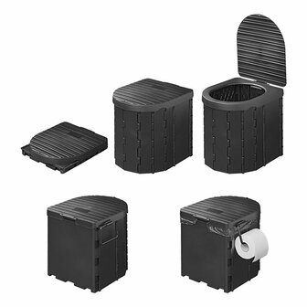 Opvouwbaar toilet met deksel