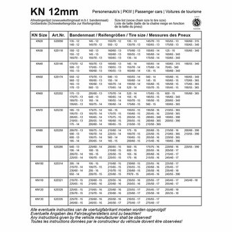 Sneeuwkettingen 12mm KN50