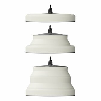 Hanglamp LED opvouwbaar silicone wit  dia 15cm
