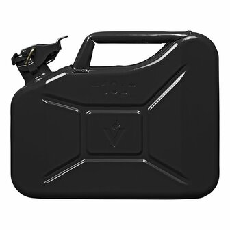 Jerrycan 10L metaal zwart UN T&uuml;V/GS-gekeurd