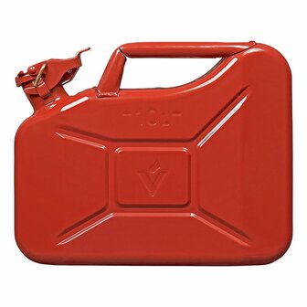 Jerrycan 10L metaal rood UN T&uuml;V/GS-gekeurd