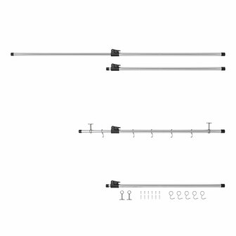 Ophangrail voor campergarage 85 - 165 cm