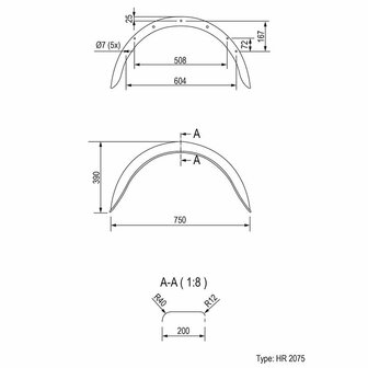 Spatscherm metaal halfrond 14 inch (2075)