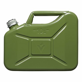 Jerrycan 10L metaal groen met magnetische schroefdop UN- T&uuml;V/GS-gekeurd