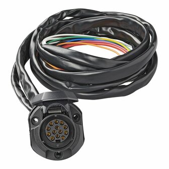 Trekhaakkabelset 13-polig PVC type Jaeger + 1,50M kabel in blister