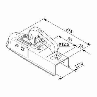 AL-KO Kogelkoppeling AK7 vierkant 70 mm 750 kg