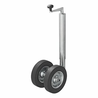 Dubbel neuswiel 48 mm met massief rubberen banden 200 x 50 mm