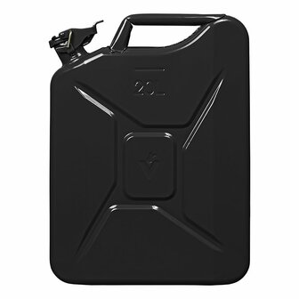 Jerrycan 20L metaal zwart UN- T&uuml;V/GS-gekeurd