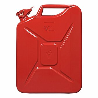 Jerrycan 20L metaal rood UN- T&uuml;V/GS-gekeurd
