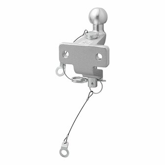Trekhaakkogel zilver gecombineerd tweevoudige uitvoering D20,2/S350 E-type gekeurd