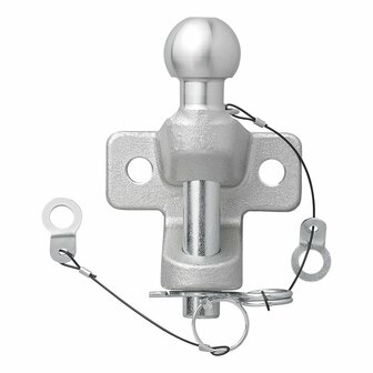 Trekhaakkogel zilver gecombineerd tweevoudige uitvoering D20,2/S350 E-type gekeurd