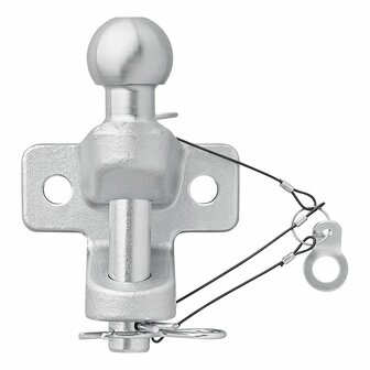 Trekhaakkogel zilver gecombineerd tweevoudige uitvoering D21/S350 E-type gekeurd