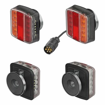 Aanhangerverlichtingsset LED met magneten 7,5+2,5M kabel