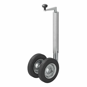 Dubbel neuswiel 48 mm met massief natuurrubberen banden 200 x 50 mm