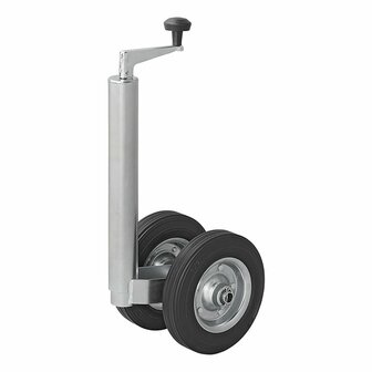 Dubbel neuswiel 48 mm met massief natuurrubberen banden 200 x 50 mm