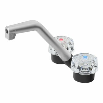 Mengkraan De Luxe  dia 20 mm zwart/chroom, grote knop