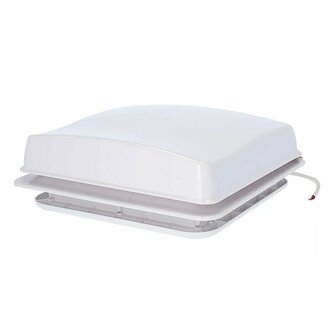 Dakluik 280 x 280 mm zonder permanente ventilatie wit met ventilator