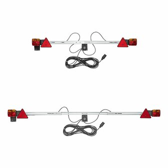 Verlichtingsbalk metaal 140-200cm uitschuifbaar + 12M kabel
