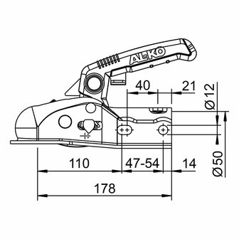AL-KO Kogelkoppeling AK 270 rond  dia 50 mm 2700 kg