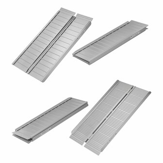 Oprijplaat aluminium vouwbaar voor rolstoel 122x73cm 270kg
