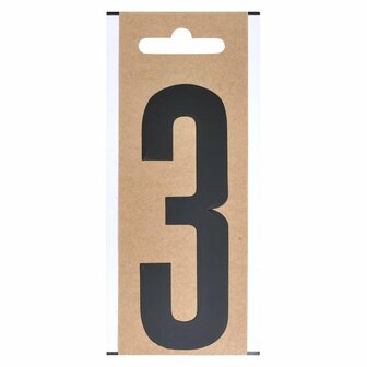 Cijfer etiket  3  10cm