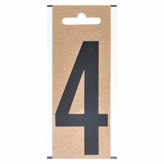 Cijfer etiket  4  10cm