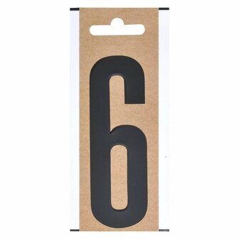 Cijfer etiket  6  10cm