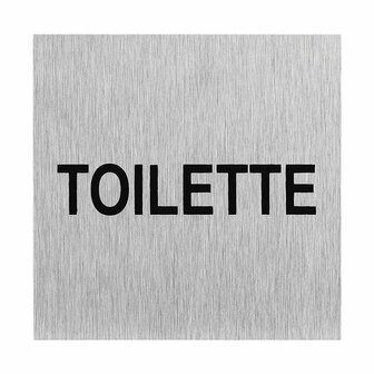 Aluminium deurbordje  Toilette  60x60mm