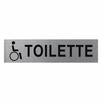 Aluminium deurbordje  Behindertentoilette  160x40mm