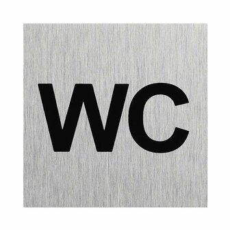 Aluminium deurbordje  WC  60x60mm