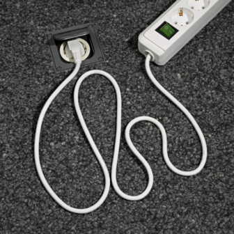 Met schakelaar 6-voudig wit 1,5m h05vv-f 3g1,5