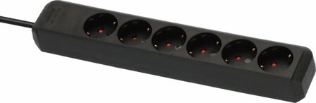 6-voudig zwart 1,5m h05vv-f 3g1,5