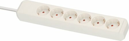 6-voudig wit 1,5m h05vv-f 3g1,5