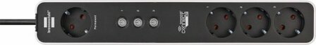 Connect wifi stekkerdoos 4-voudig wit zwart 1,5m h05vv-f3g1.5