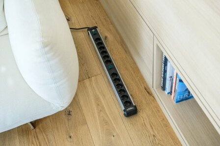 Stekkerdoos 12-voudig 3 m h05vv-f 3g1,5 2x 6-voudig schakelbare contactdozen