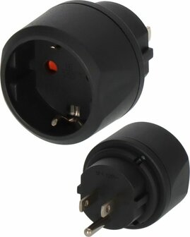 Travel Adapter met aarding USA