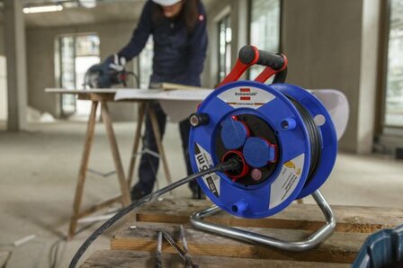 Garant IP44 kabelhaspel voor nijverheid bouw 25m H07RN-F 3G1,5