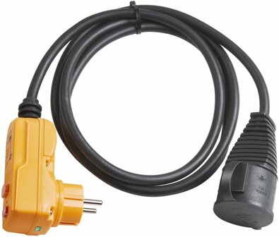 Adapterkabel FI IP44 2m zwart H07RN-F 3G1,5
