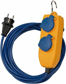 Verlengsnoer IP54 met Powerblock 5m blauw AT-N05V3V3-F 3G1,5