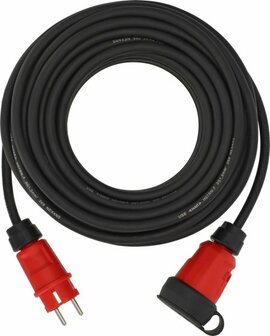 verlengsnoer VN 2100 IP44, 25m zwart H07RN-F 3G1,5