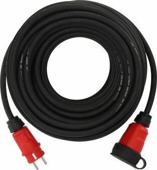 verlengsnoer VN 2200 IP44, 25m zwart H07RN-F 3G2,5