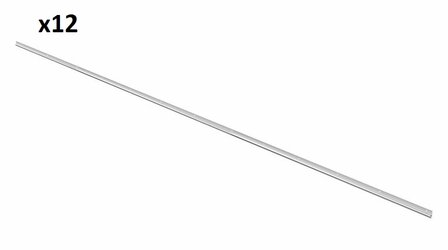 Tentrail aluminium 90 250 x 2,7 cm x12 stuks
