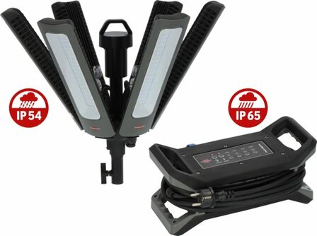 Professional 360&deg; LED bouwlamp R42050 BT, 6,7m H07RN-F 3G1,0 + 3,3m H05RN-F 3G1,0, 42000lm