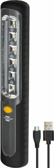Led-handlamp met batterij HL 300 AD 300lm, met dynamo,&nbsp;haak, magneet, USB