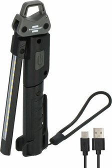 Oplaadbare LED zaklamp HL 400 AC, 400lm + spot 120lm + lichtbron op de achterkant 200lm