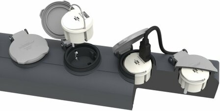 USB-stopcontactadapter 2,4A wit