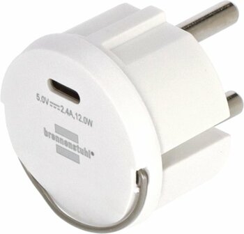 USB C-stopcontactadapter 2,4A wit
