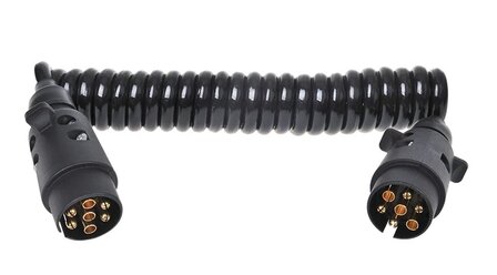 Spiraalkabel 3M met 2x stekker 7-polig PVC