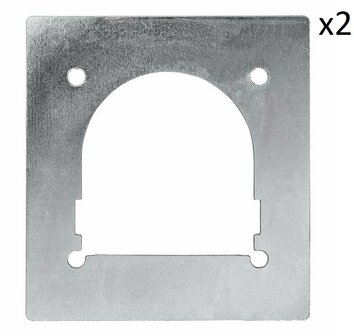 Montageplaat voor sjoroog enkel 142x132mm x2 stuks